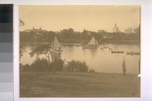 Boating on Lake Merritt, a salt water Lake in the heart of the city