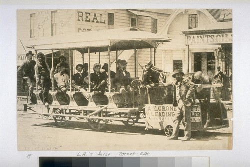 Los Angeles' first street-car C.C. Pierce