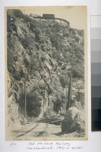 High Circular Bridge. Old Mt. Lowe Railway, now abandoned. 1910 or earlier