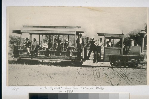 Los Angeles Special from San Fernando Valley ca 1886 C.C. Pierce