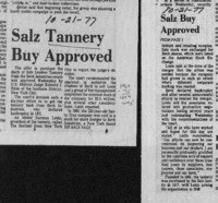Salz Tannery Buy Approved