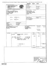 [Invoice from Gallaher International Limited to Namelex Limited by Irene Matthew]