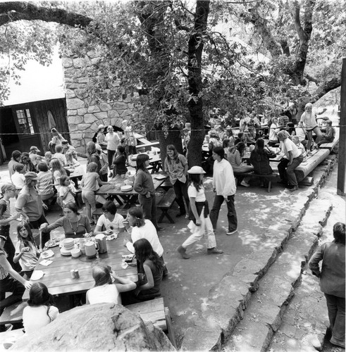 Cuyamaca Park Young People at Camp Eating Area