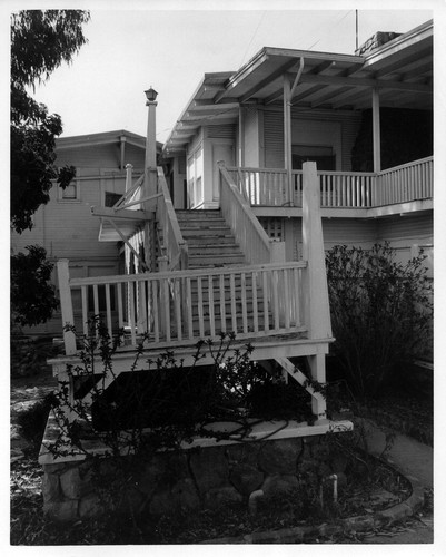 Charlotta Hotel showing stairs close up in Escondido, Ca