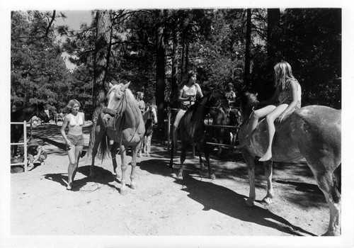 Girls on horses in Cuyamaca Rancho State Park