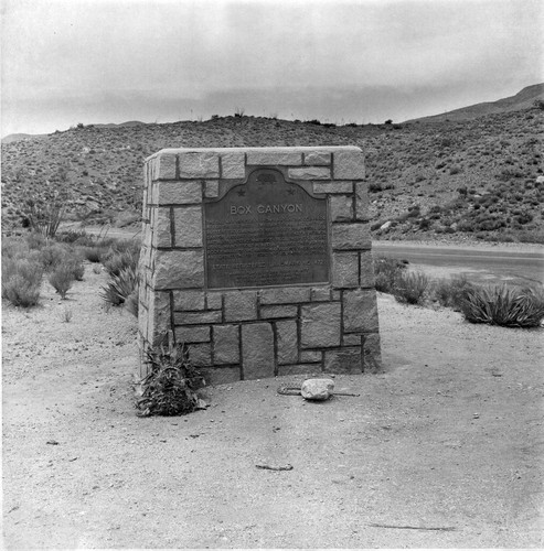 Box Canyon Monument and snake in Anza Borrego Desert State Park, San Diego County, CA