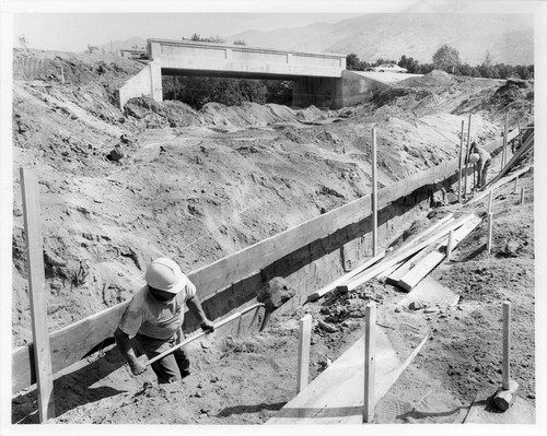 New bridge over Guejito Creek at San Pasqual Valley, CA