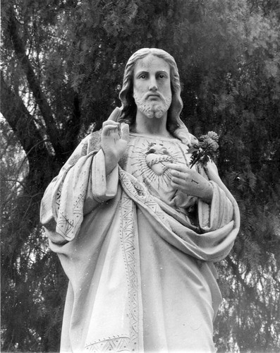 Statue of Jesus (close-up) at Mission San Luis Rey in San Diego County, CA