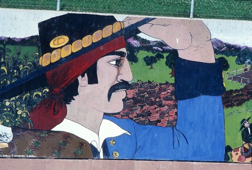 Great Wall of Los Angeles: detail: 1822 Mexican Rule, Spanish land baron