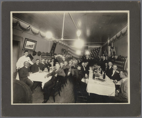 Banquet Scene, Saddlerock Restaurant, Santa Clara, ca. 1910