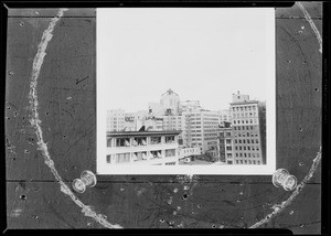 Kodak negative of city skyline, Southern California, 1931