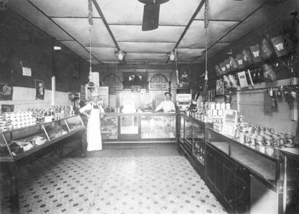 Cary Clem's Meat Market about 1920