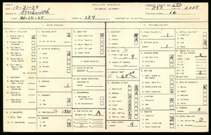 WPA household census for 134 WEST 111TH STREET, Los Angeles County