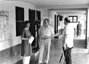 Nilphamari Leprosy Hospital, Bangladesh, September 1991. From right to left: Bill Edgar, TLMI