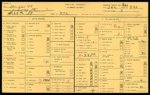 WPA household census for 934 WEST 65TH STREET, Los Angeles County