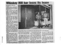 Whiskey Hill bar loses its lease