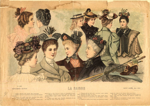 Hats and hairstyles, Spring 1894
