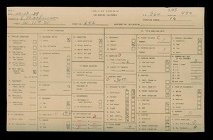 WPA household census for 642 W 11TH STREET, Los Angeles County