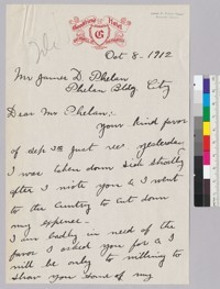 Letter from S. Tilden Daken to James D. Phelan