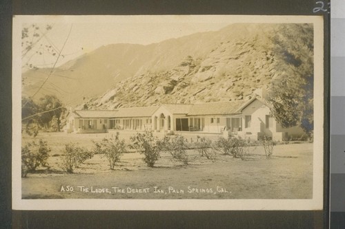 [Postcard] the Lodge, The Desert Inn, Palm Springs, Cal. [California]