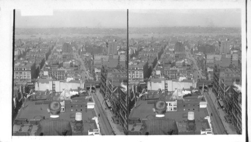 W. from Flatiron Bldg. across 23rd and 22nd Streets Showing N. Bridge. N.Y., City