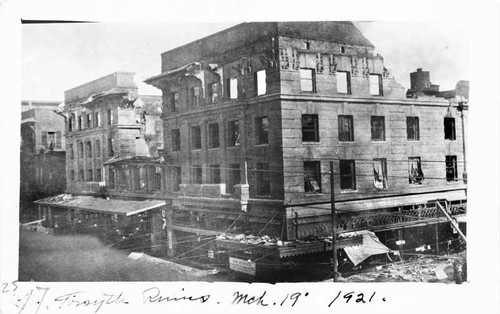 Forsyth ruins March 19 1921 Fresno California