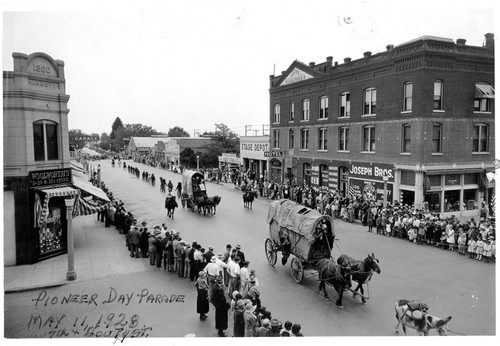 Wagons in Pioneer Day Parade, Hanford