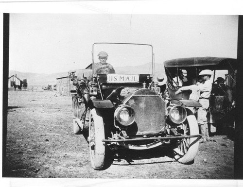 Ed Orchard Delivering Mail in Pierce Arrow Auto