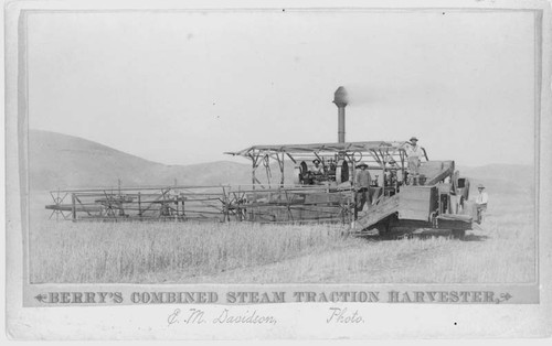 Berry's Combines Steam Traction Harvester