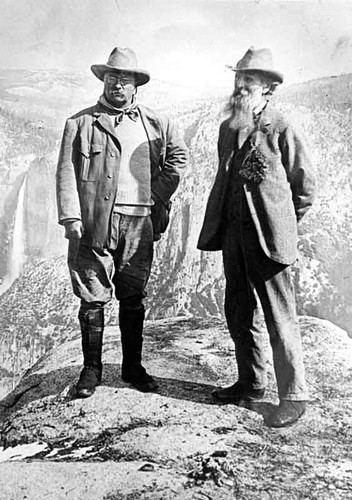 Roosevelt and Muir at Glacier Point