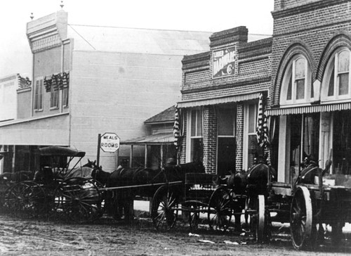 Horse & buggy days downtown Tulare