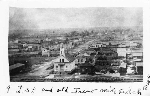 L Street and Old Mill Ditch 1884 Fresno California