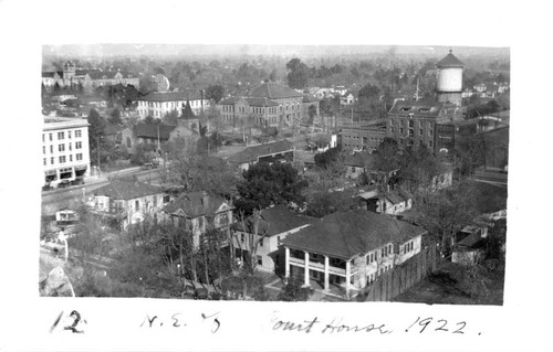 Northeast view from the Court House 1922 Fresno California