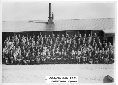 Church Congregation at jerome Relocation Center, Denson, Arkansas