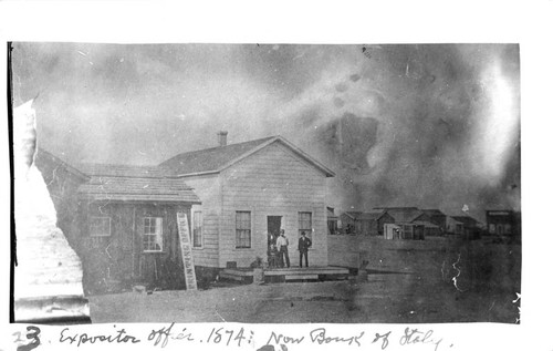 Expositor office 1874 Fresno California