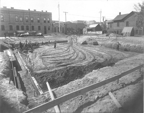 Excavating for Hanford Post Office