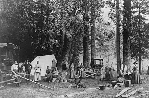 Camping in Yosemite, circa 1890