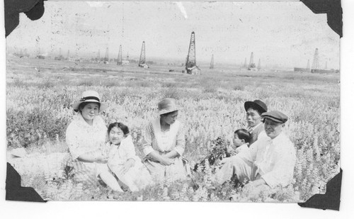 Picnic in Wildflower Field Near Coalinga