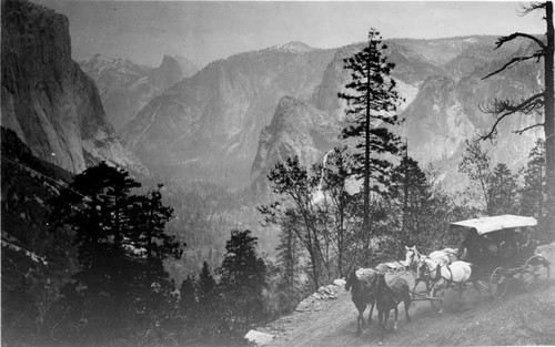 Horse stage on Wawona Road