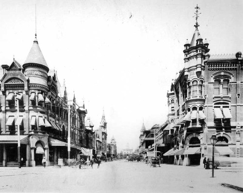 Intersection of Mariposa and I later Broadway streets Fresno California