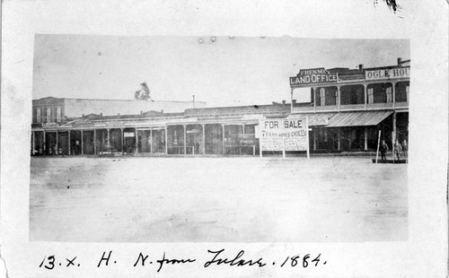 H Street north from Tulare Street 1884 Fresno California