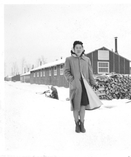 Naomi Tagawa at Jerome Relocation Center in Denson, Arkansas