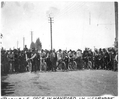 Starting Line of Bicycle Race in Hanford