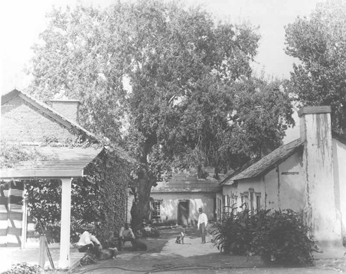 Adobe ranch house patio