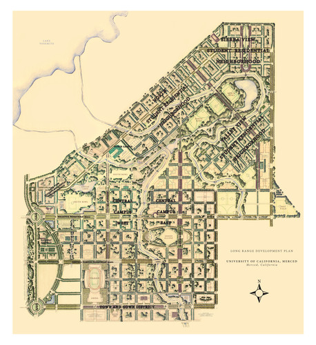Campus Landscape Design Aerial with Labels