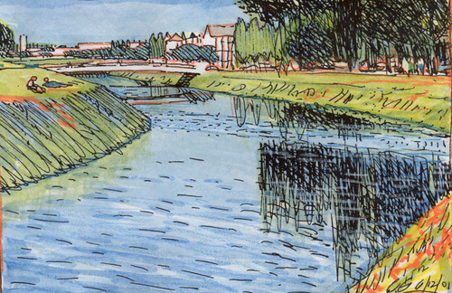 Canals Wind Through Site As a Major Open Space Feature