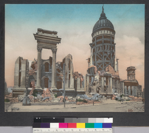 [Ruins of City Hall. Tinted print : collotype.]