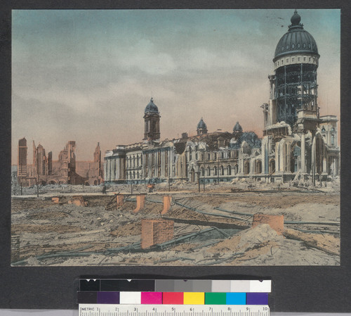 [Ruins of City Hall. Tinted print : collotype.]