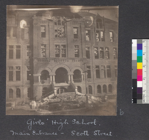 Girls' High School. Main entrance, Scott Street