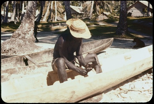 Canoe being carved